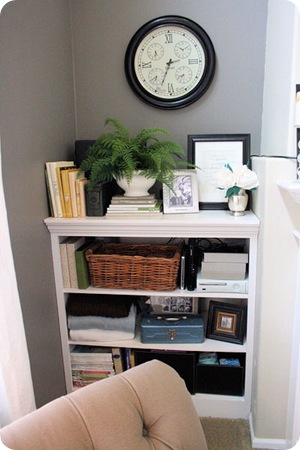left bookshelf