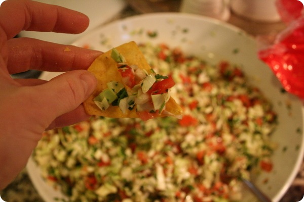 salsa on a chip