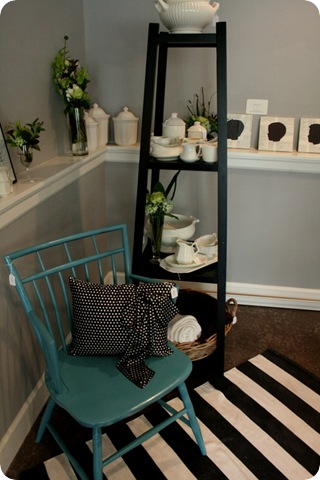 striped rug at the boutique