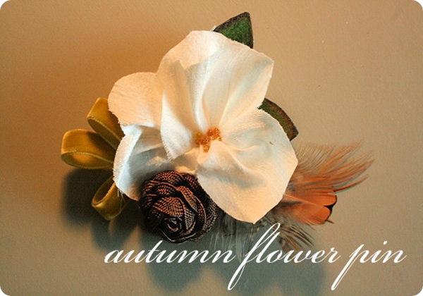 autumn flower pin
