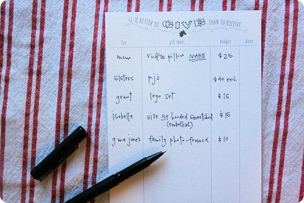 gift list gift list
