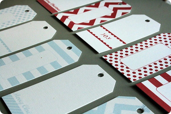 red & blue tags