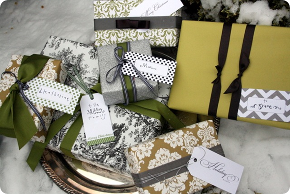 gift tags on packages