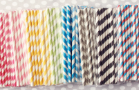 striped straws