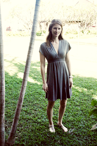 grey dress