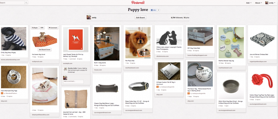 jdc pinterest board puppy love